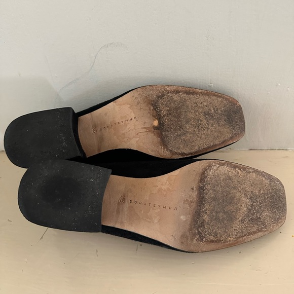 Dorateymur Black Suede Turbojet Loafer Block Heels. - Picture 5 of 12